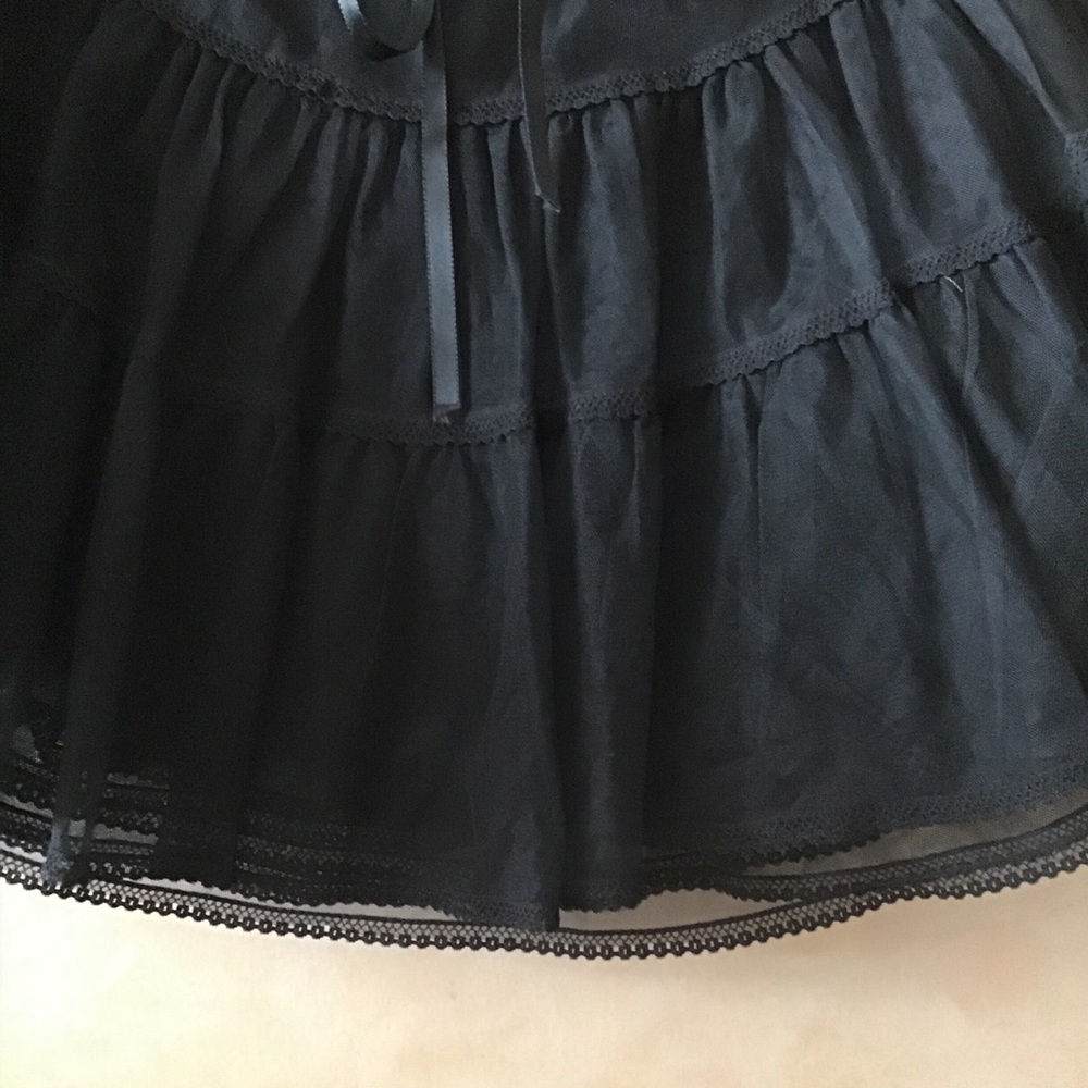 DKNY Tulle Organza Lace Black Short Skirt. SZ 2-4 - Picture 7 of 8